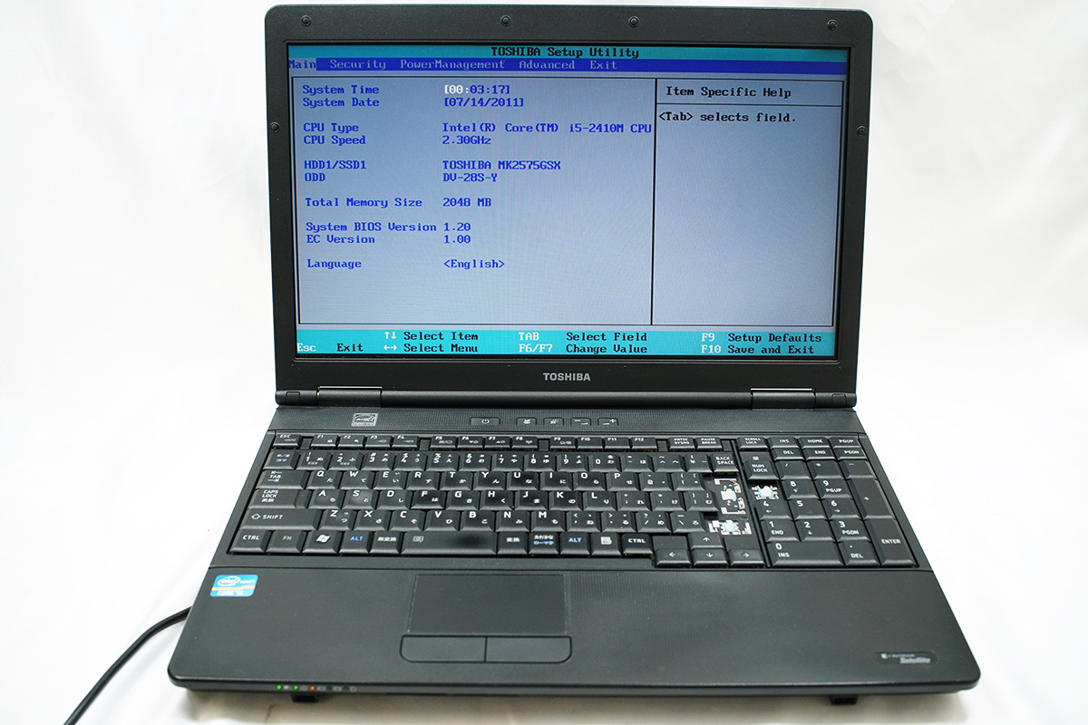 ノートPCTOSHIBA B552/F 15.6インチノートパソコン