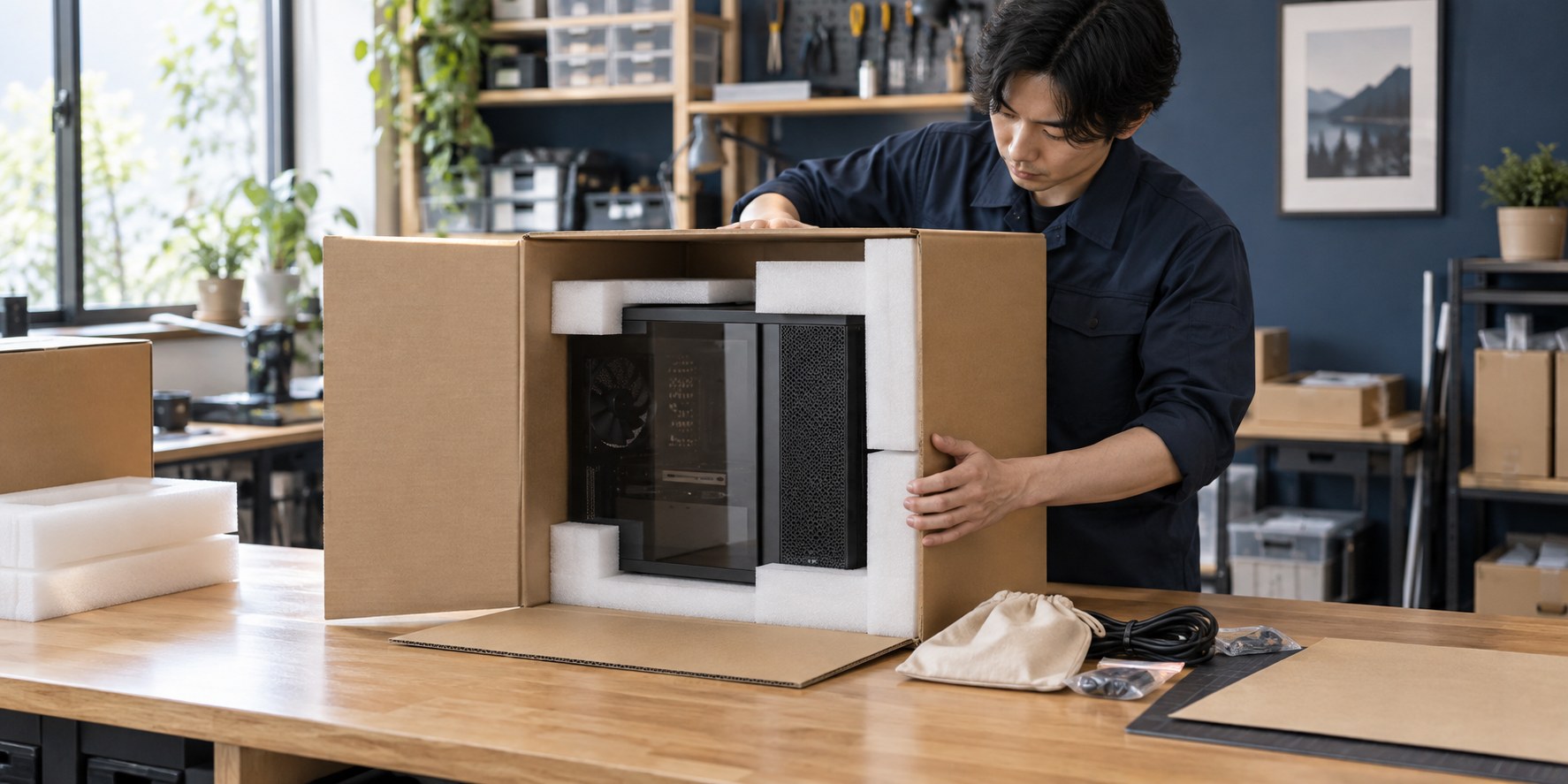 構成を確認し、保護して発送