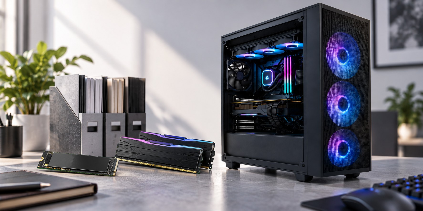 64GBメモリと2TB SSD。素材を整理する余白