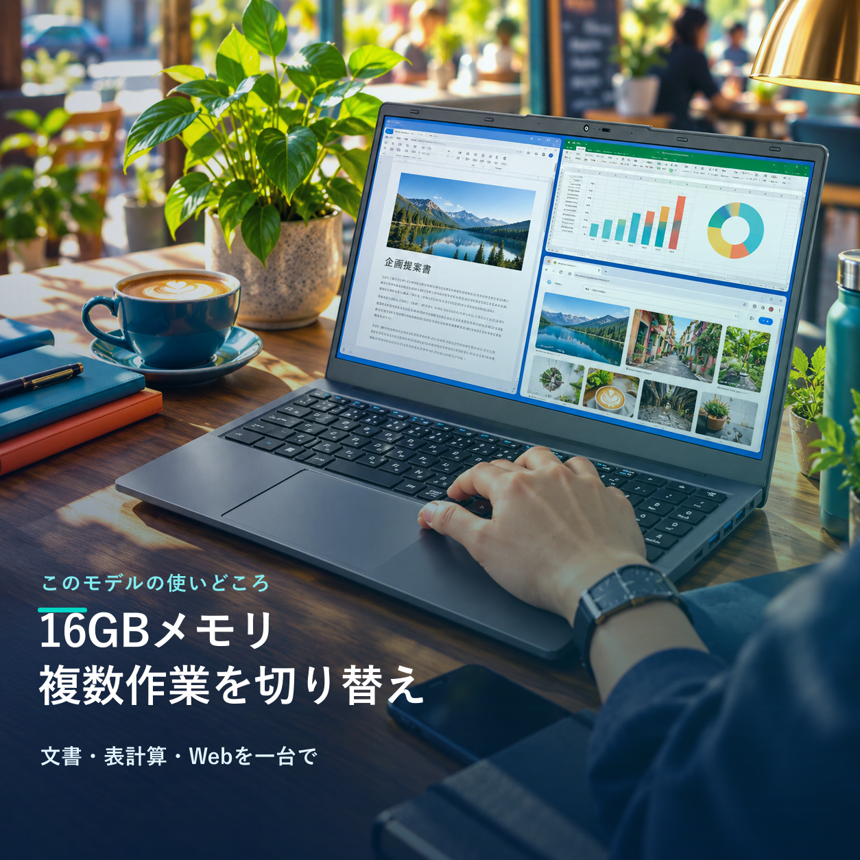 複数の資料を見比べながら進める