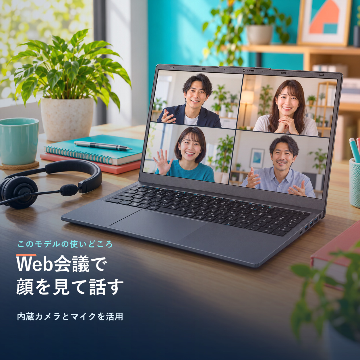 離れた相手との打ち合わせも、この一台から