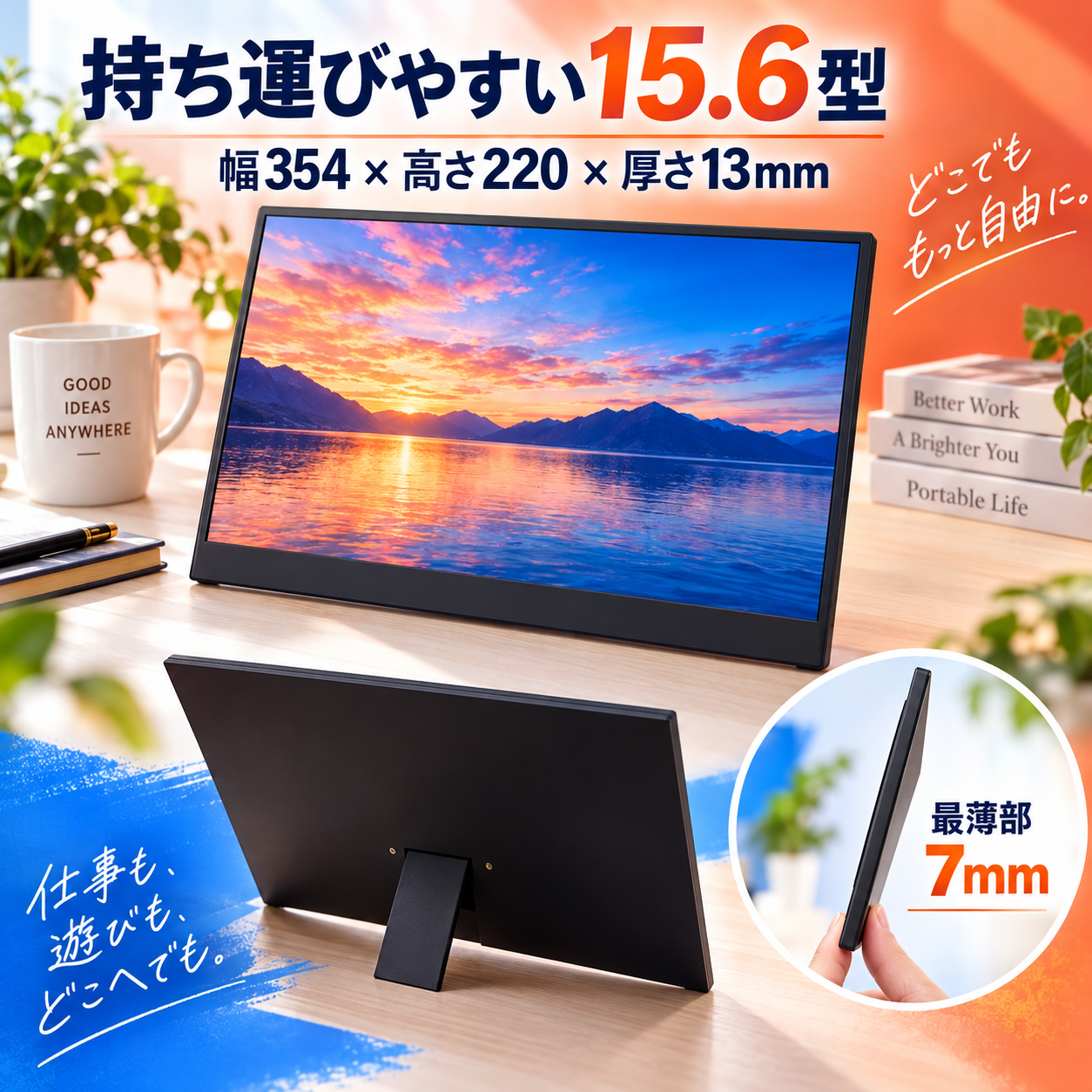 354×220mmの本体サイズを確認