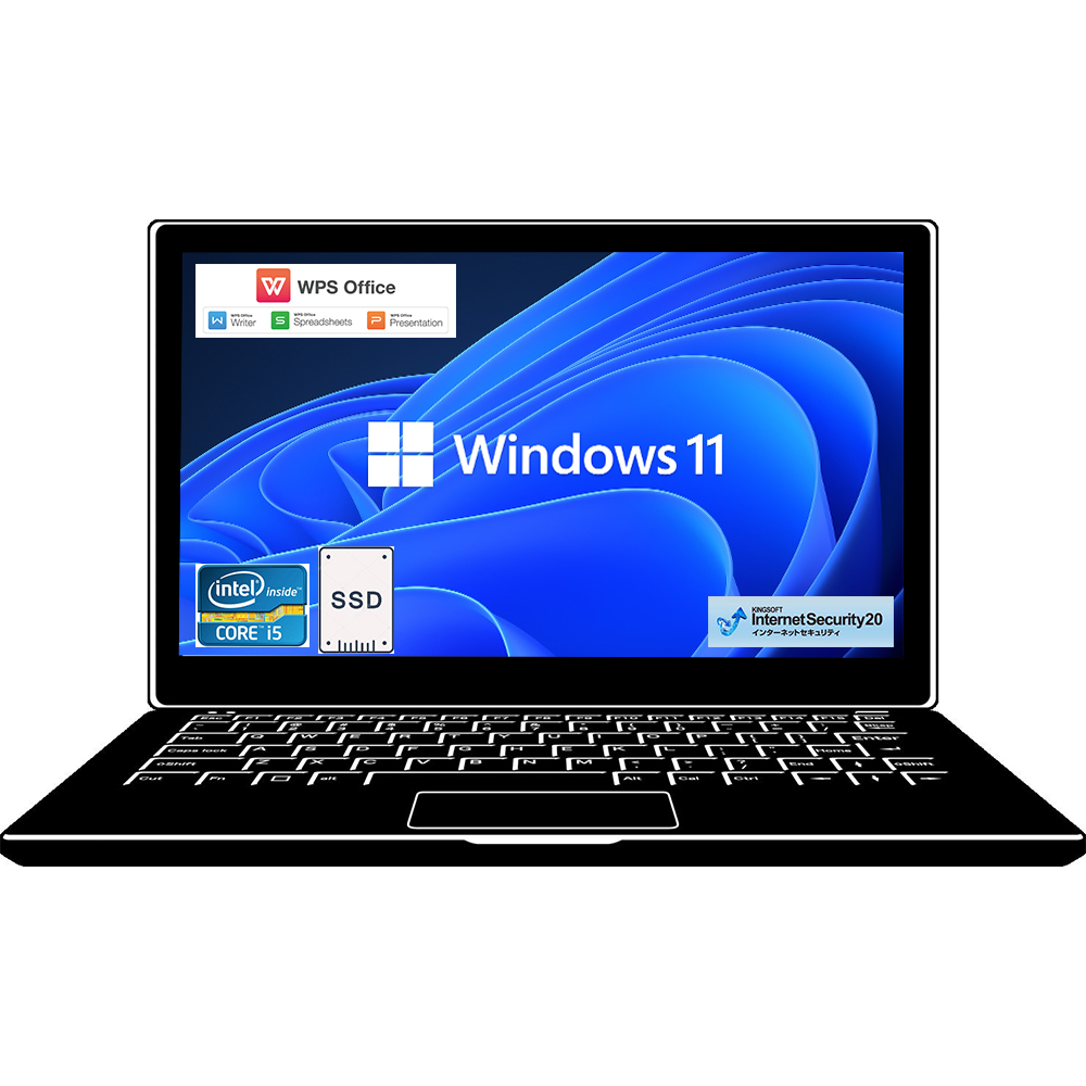 SSD256GB Windows11 中古パソコン ノートパソコン ノートPC MicrosoftOffice2021 第七世代Corei5 12GBメモリ 15型 Nec DVD, WiFi, HDMI, テンキー付き カメラ - 2
