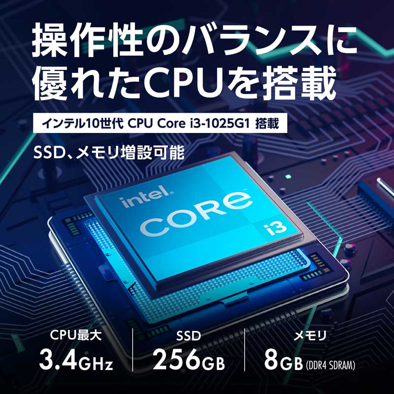 16GB/1TB版】GM-JAPAN 超軽量ノートパソコン Core i3 (15.6型) / Used Fun